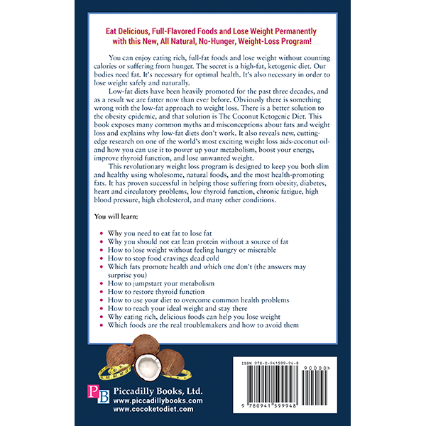 Coconut Ketogenic Diet Back Cover