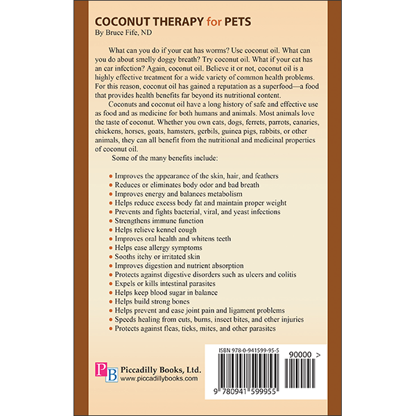 Coconut Therapy for Pets Back Cover