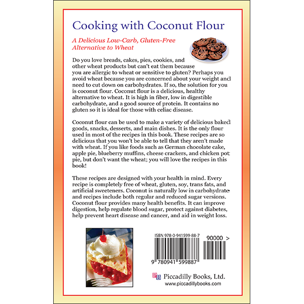 Cooking With Coconut Flour Back Cover