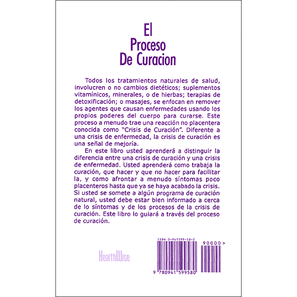 El Proceso De Curacion Back Cover