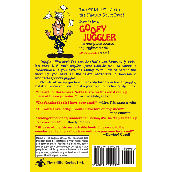 How to Be A Goofy Juggler Back Cover