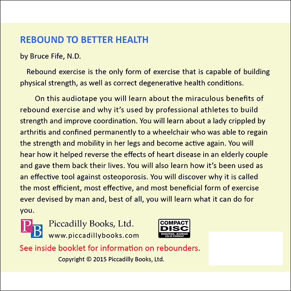 Rebound to Better Health Back Cover