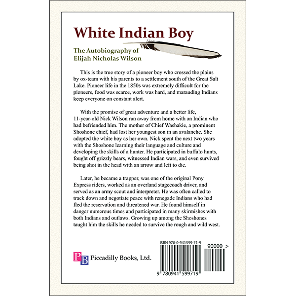 White Indian Boy Back Cover
