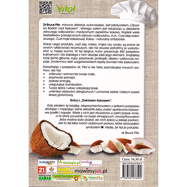 Coconut Lovers Cookbook Polish back cover