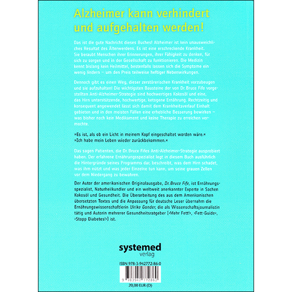 Stop Alzheimer's now German vol 1 back cover
