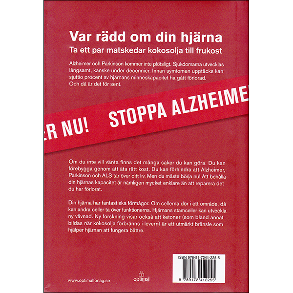 Stop Alzheimers Now Swedish back cover